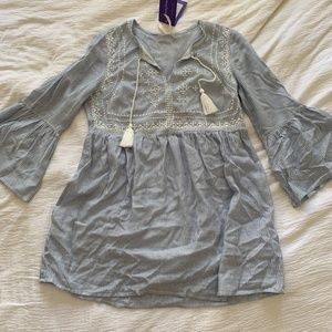 Seraphine Embroidered Tie Front Top